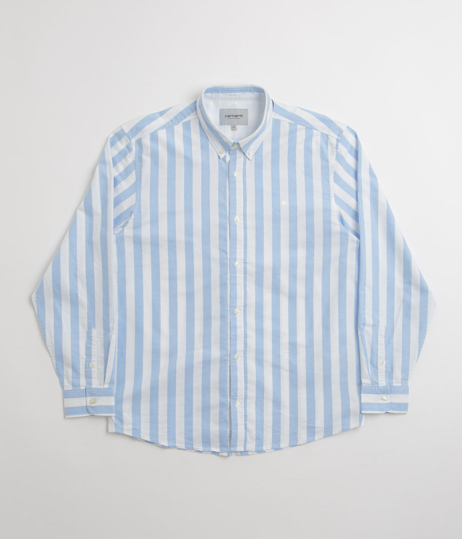 Carhartt Dillion Shirt in Dillion Stripe and Bleach / White
