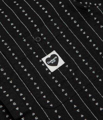 Carhartt Drewe Short Sleeve Shirt - Heart C Pinstripe / Black / Natural