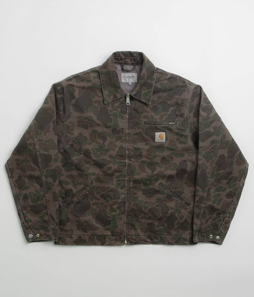 Carhartt Duck Detroit Jacket - Camo Duck / Green / Porphyry