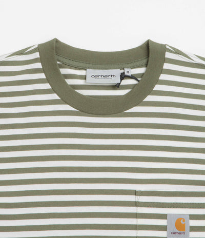 Carhartt Ezra Pocket T-Shirt - Ezra Stripe / Leaf / Wax