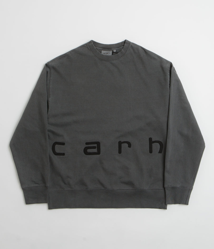 Carhartt Felt Script Crewneck Sweatshirt in Black and Black