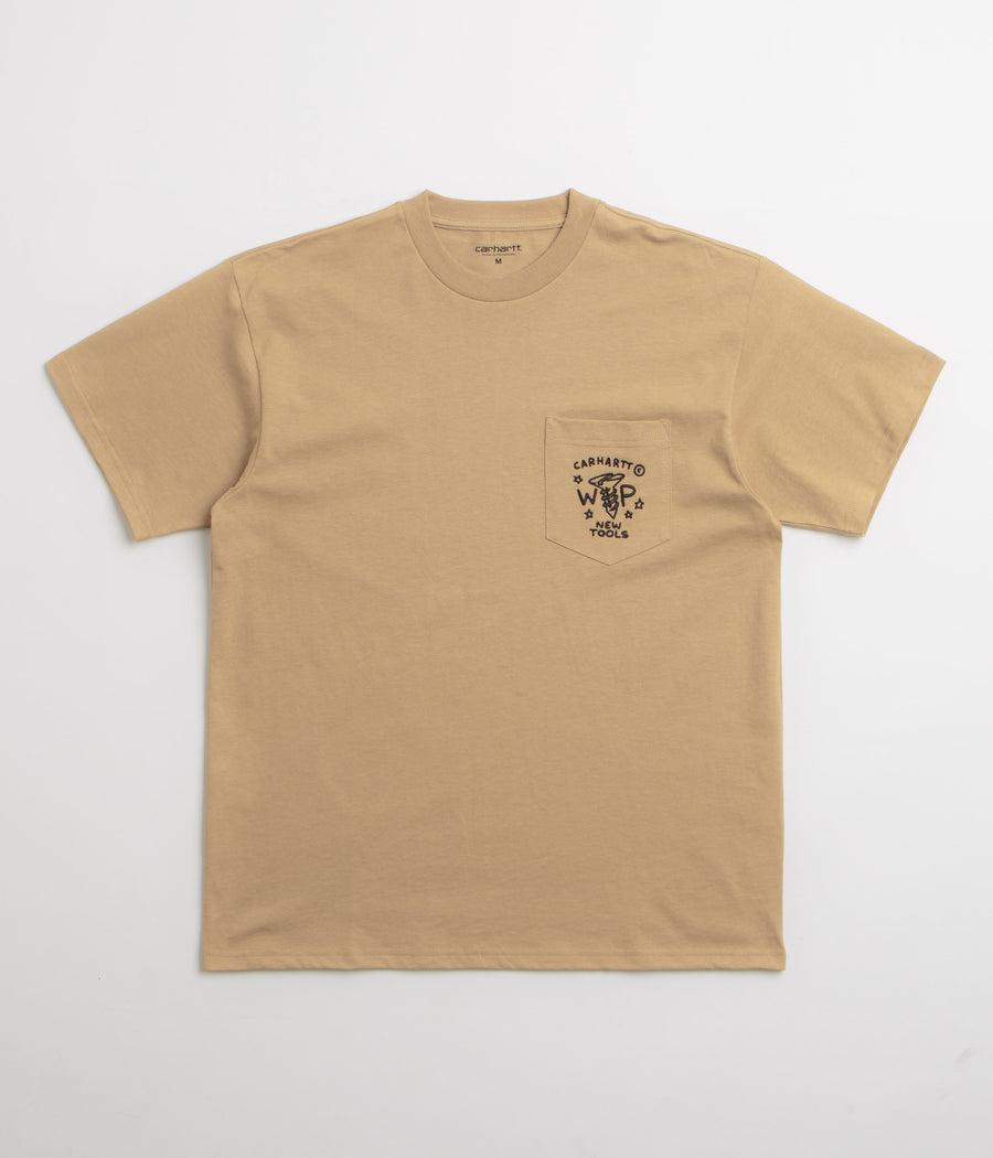 Carhartt Fragments Pocket T-Shirt in Dusty Hamilton Brown and Black