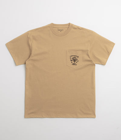 Carhartt Fragments Pocket T-Shirt in Dusty Hamilton Brown and Black