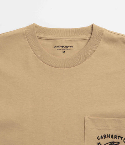 Carhartt Fragments Pocket T-Shirt in Dusty Hamilton Brown and Black