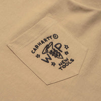 Carhartt Fragments Pocket T-Shirt in Dusty Hamilton Brown and Black thumbnail