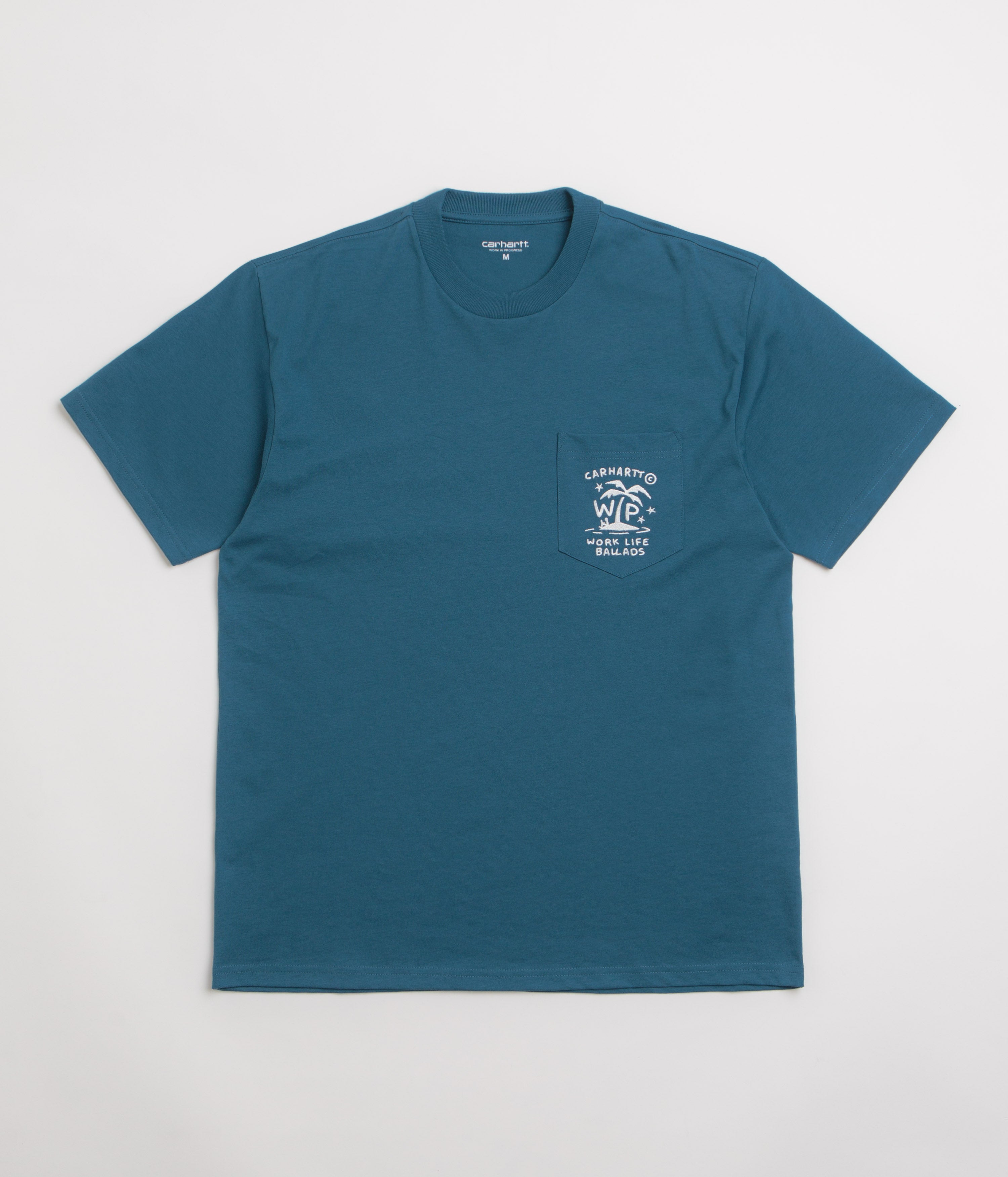 Carhartt Fragments Pocket T-Shirt in Sodalite and White