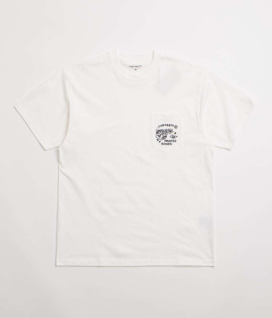 Carhartt Fragments Pocket T-Shirt in White and Black