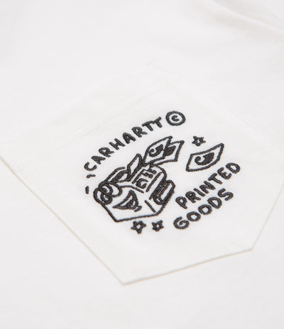 Carhartt Fragments Pocket T-Shirt in White and Black