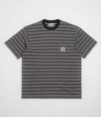 Carhartt Gellar Pocket T-Shirt in Gellar Stripe and Black