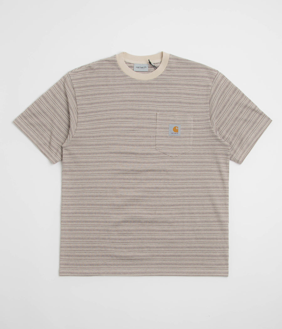 Carhartt Gellar Pocket T-Shirt in Gellar Stripe and Wax