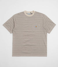 Carhartt Gellar Pocket T-Shirt in Gellar Stripe and Wax
