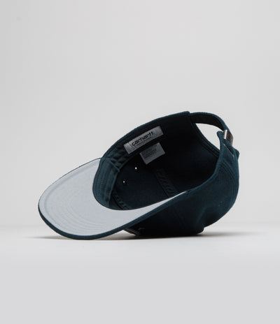 Carhartt Greatest Hits Logo Cap in Deep Lagoon and Wax