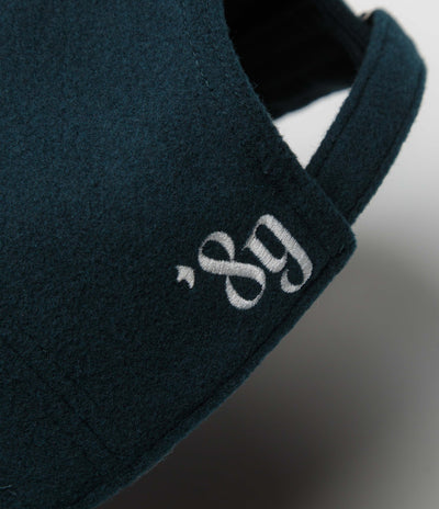 Carhartt Greatest Hits Logo Cap in Deep Lagoon and Wax