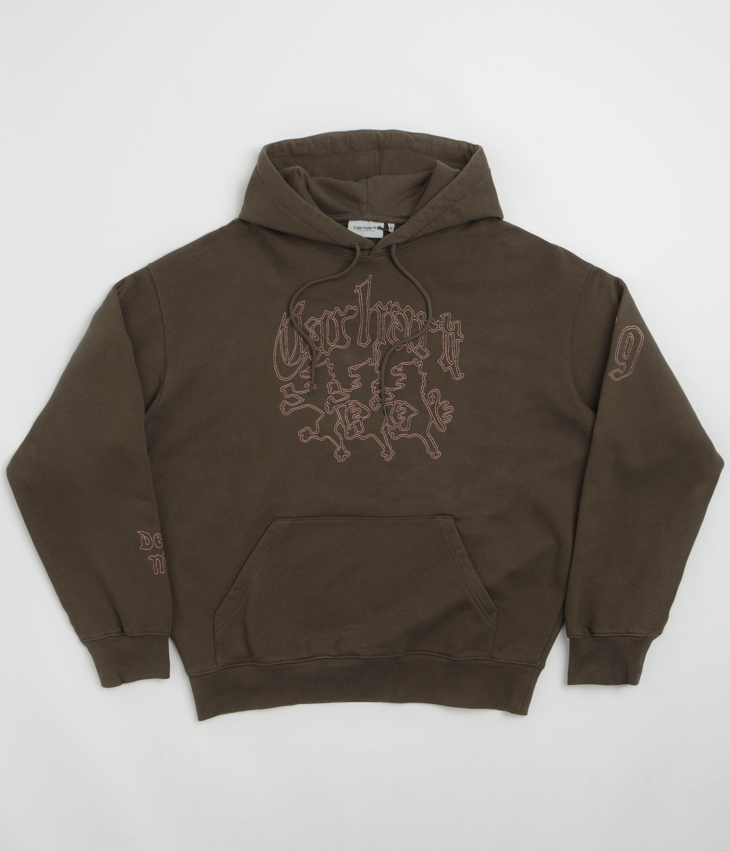 Carhartt Hackwork Hoodie in Vitola and Glassy Pink