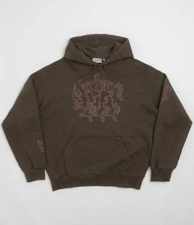 Carhartt Hackwork Hoodie in Vitola and Glassy Pink