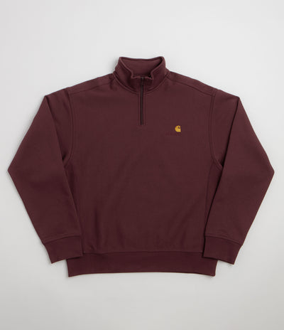 Carhartt Half Zip American Script Sweatshirt - Amarone