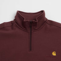 Carhartt Half Zip American Script Sweatshirt - Amarone thumbnail