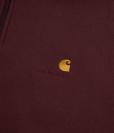 Carhartt Half Zip American Script Sweatshirt - Amarone