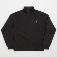 Carhartt Half Zip American Script Sweatshirt in Black thumbnail