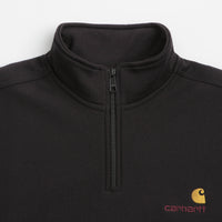 Carhartt Half Zip American Script Sweatshirt in Black thumbnail