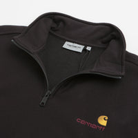 Carhartt Half Zip American Script Sweatshirt in Black thumbnail