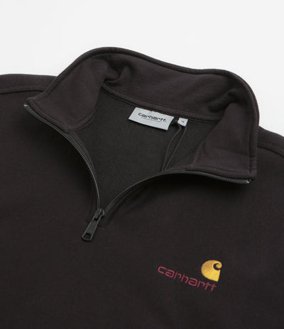 Carhartt Half Zip American Script Sweatshirt in Black