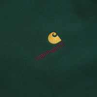 Carhartt Half Zip American Script Sweatshirt in Dark Fir thumbnail