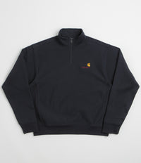 Carhartt Half Zip American Script Sweatshirt in Deep Night