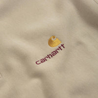 Carhartt Half Zip American Script Sweatshirt in Fleur De Sel thumbnail