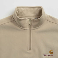 Carhartt Half Zip American Script Sweatshirt in Fleur De Sel thumbnail