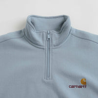 Carhartt Half Zip American Script Sweatshirt - Frosted Blue thumbnail