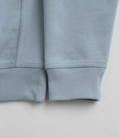 Carhartt Half Zip American Script Sweatshirt in Frosted Blue