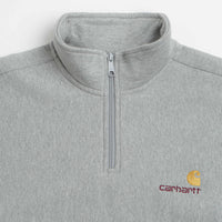 Carhartt Half Zip American Script Sweatshirt - Grey Heather thumbnail