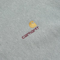 Carhartt Half Zip American Script Sweatshirt - Grey Heather thumbnail