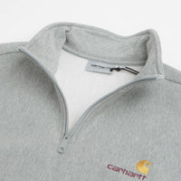 Carhartt Half Zip American Script Sweatshirt - Grey Heather thumbnail