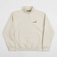 Carhartt Half Zip American Script Sweatshirt in Natural thumbnail