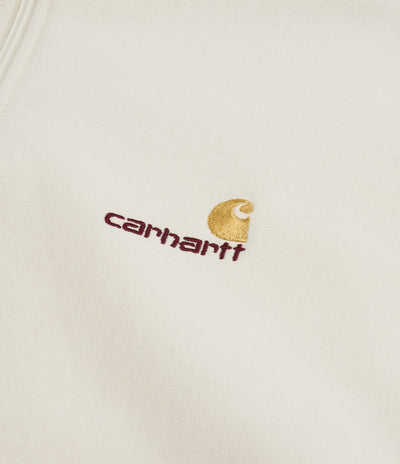 Carhartt Half Zip American Script Sweatshirt in Natural