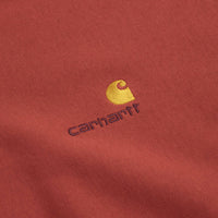 Carhartt Half Zip American Script Sweatshirt - Oxide Red thumbnail