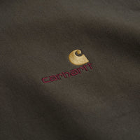 Carhartt Half Zip American Script Sweatshirt - Plant thumbnail