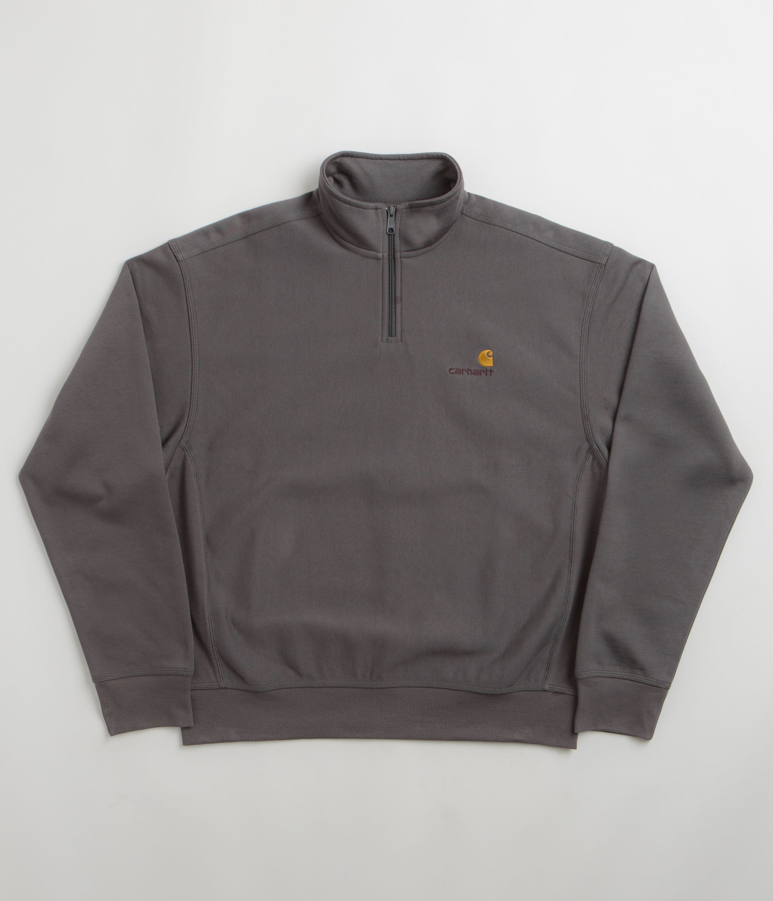 Carhartt Half Zip American Script Sweatshirt - Porphyry