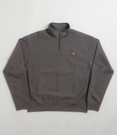 Carhartt Half Zip American Script Sweatshirt in Porphyry