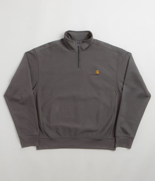 Carhartt Half Zip American Script Sweatshirt - Porphyry