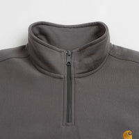 Carhartt Half Zip American Script Sweatshirt in Porphyry thumbnail