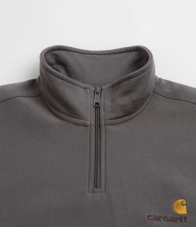Carhartt Half Zip American Script Sweatshirt in Porphyry
