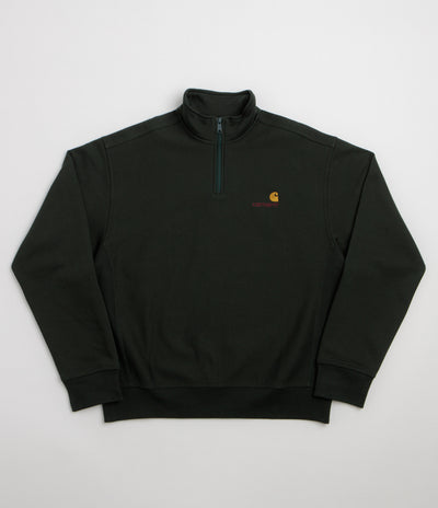 Carhartt Half Zip American Script Sweatshirt - Raven