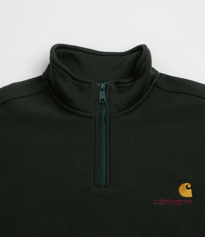 Carhartt Half Zip American Script Sweatshirt - Raven