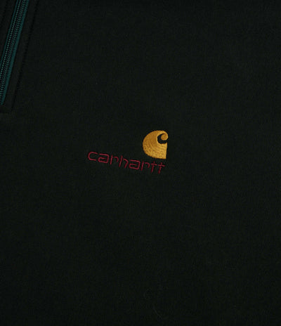 Carhartt Half Zip American Script Sweatshirt - Raven
