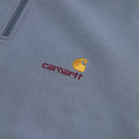 Carhartt Half Zip American Script Sweatshirt in Shady Blue thumbnail