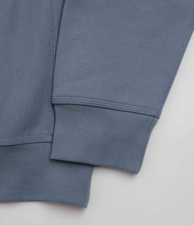 Carhartt Half Zip American Script Sweatshirt in Shady Blue
