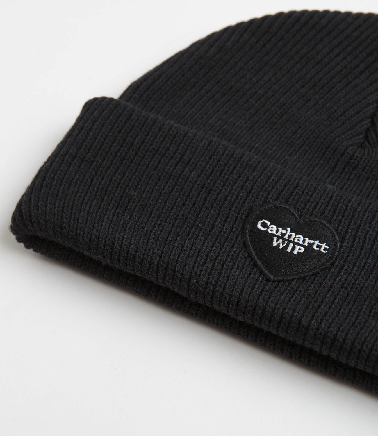 Carhartt Heart Patch Beanie Black Flatspot